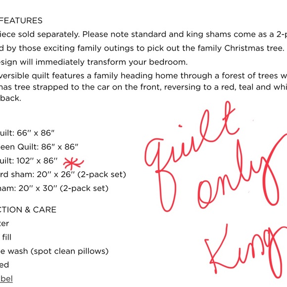 LEVTEX JOLLY HOLLY CHRISTMAS QUILT SIZE KING NWT - Picture 4 of 5